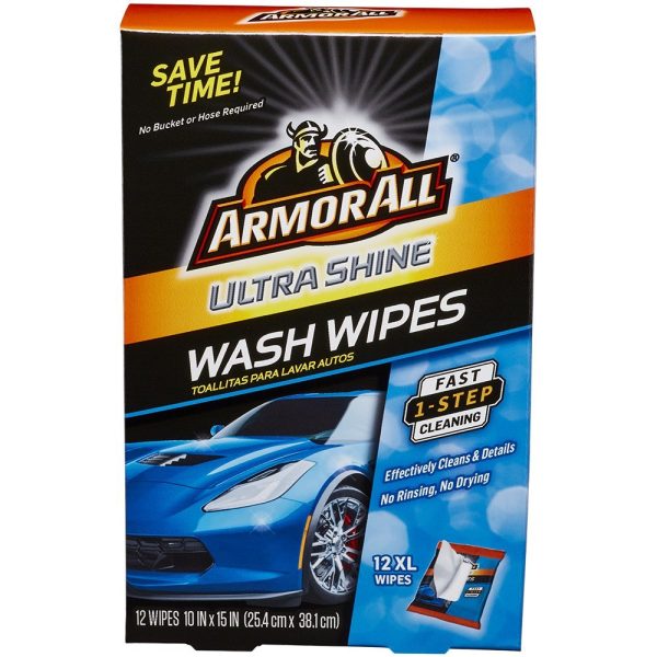 Armor All® 18240 Ultra Shine Wash Wipes, 12-Count Online Hot Sale
