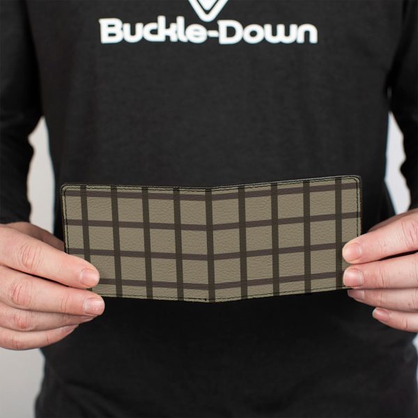 Bi-Fold Wallet - Wire Grid Tan Brown Sale - Image 4