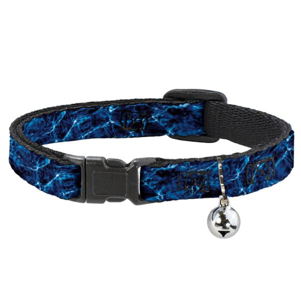 Cat Collar Breakaway - Mossy Oak Elements Marlin Agua Camo Blue Fashion