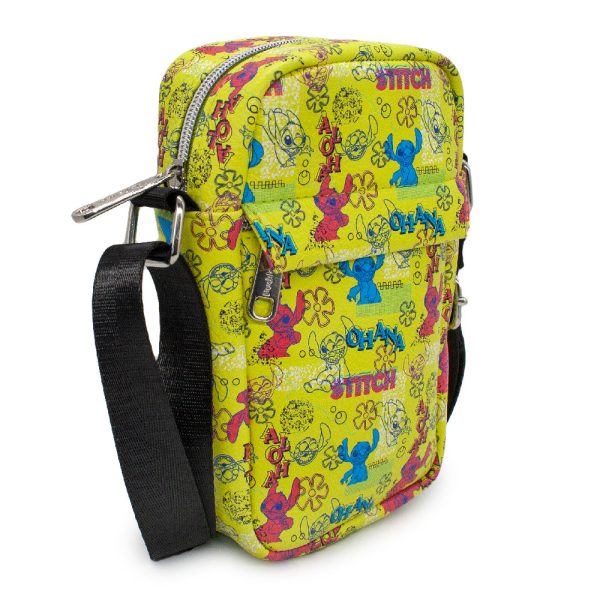 Women s Crossbody Wallet - Lilo & Stitch Stitch Poses and Flowers OHANA ALOHA Collage Yellow Reds Blues on Sale - Image 2
