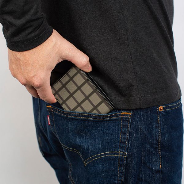 Bi-Fold Wallet - Wire Grid Tan Brown Sale - Image 5