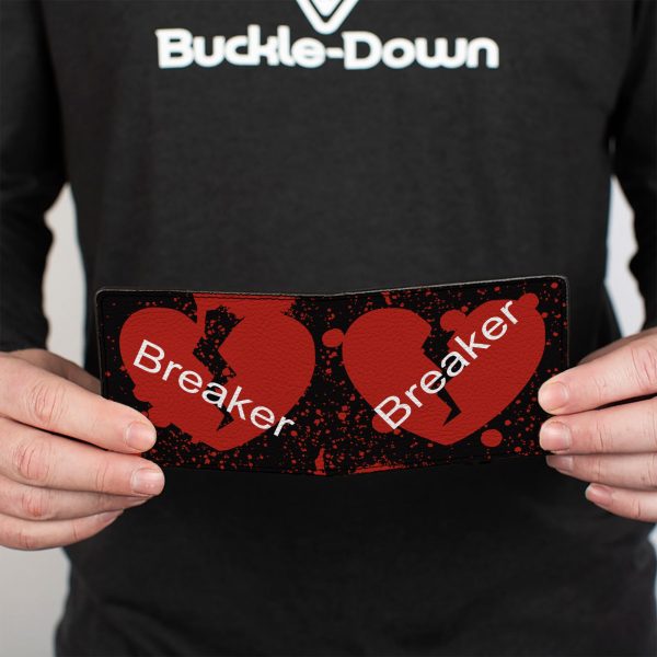 Bi-Fold Wallet - Heart Breaker Black White Red on Sale - Image 4