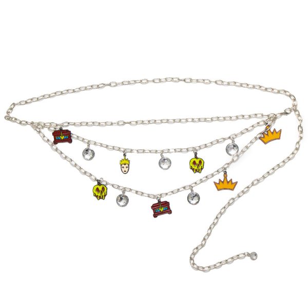 Metal Chain Belt - Silver Chain with Snow White Evil Queen Charms For Cheap