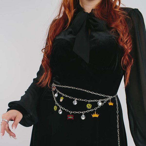 Metal Chain Belt - Silver Chain with Snow White Evil Queen Charms For Cheap - Image 4