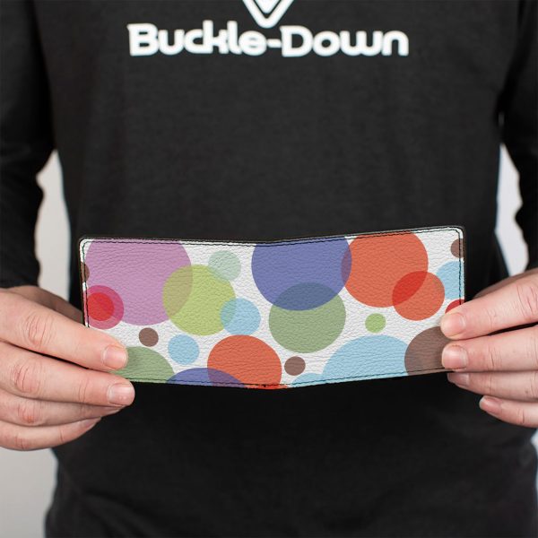 Bi-Fold Wallet - Dots White Transparent Multi Color For Cheap - Image 4